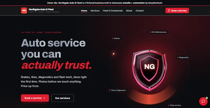 Northgate Auto demo website