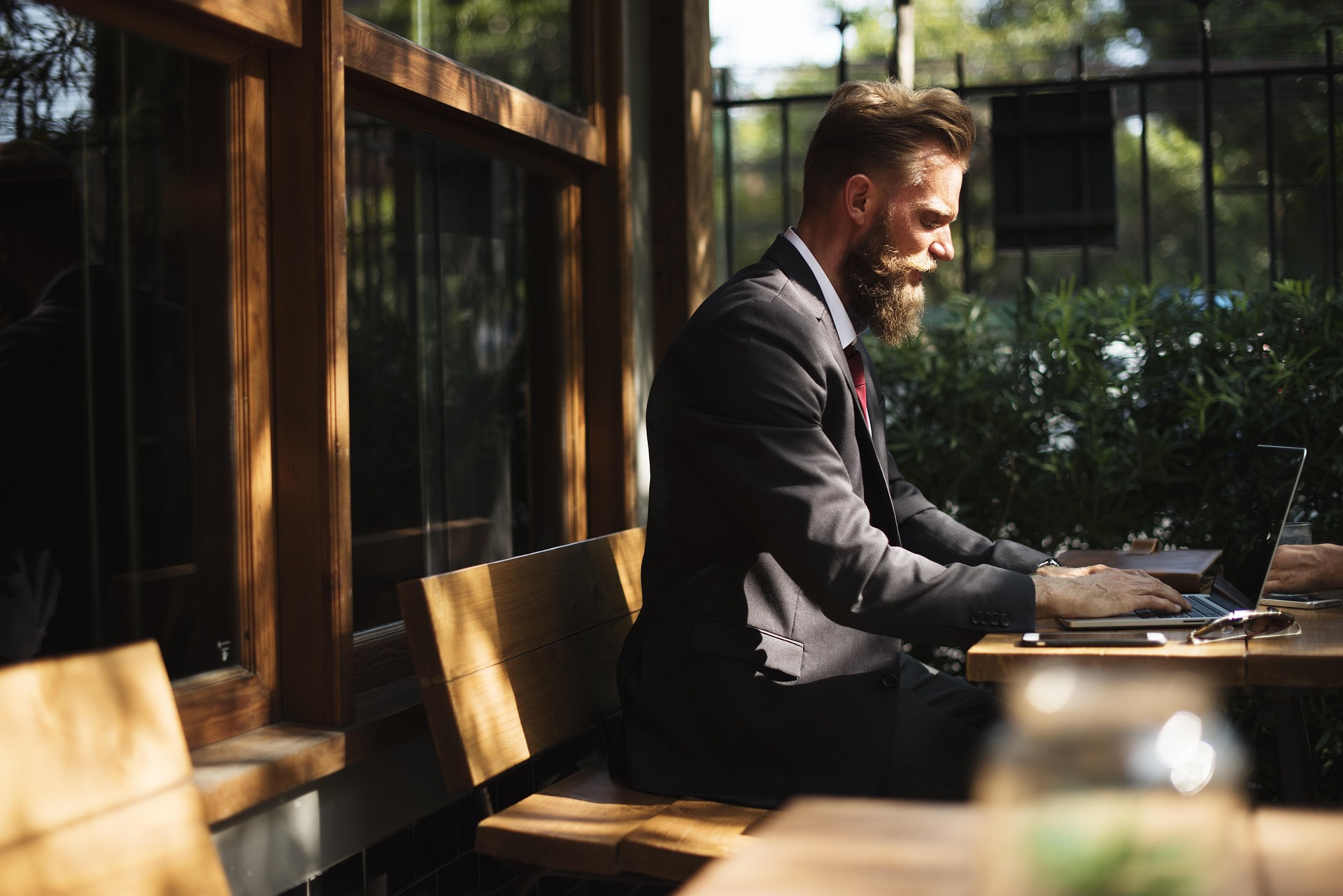 Business owner working